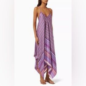 Misa Los Angeles Delfina Midi Dress in Violet Geo